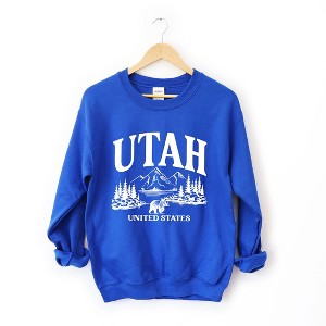 Simply Sage Market Women's Graphic Sweatshirt  Utah Forest Scene - 1 of 4