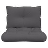 vidaXL Pallet Cushions 2 pcs Anthracite Fabric - 4 of 4