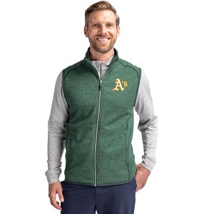 Athletics Cutter & Buck Mainsail Sweater-Knit Mens Full Zip Vest - 1 of 1