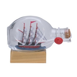 Beachcombers Boat in Round Bottle - 1 of 2