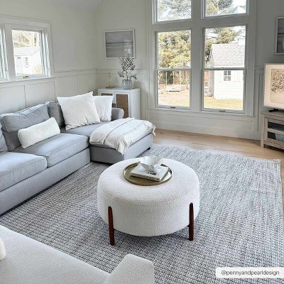 Gowan Cream Low Pile Washable Polyester Area Rug