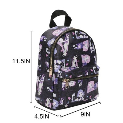 KPop Demon Hunters Huntrix AOP Adult Black 11.5" Mini Backpack — фото 2