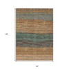 Terra Cotta Copper And Beige Striped Washable Indoor Outdoor Area Rug - 3 of 4