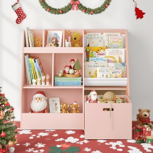 Arceso 4-in-1 Kids Bookshelf & Toy Storage, 3-Tier Organizer with Removable Bins for Kids' Room - 1 of 4