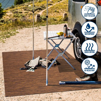 Ethan Easy-Care Brown Synthetic 4' x 6' Flatweave Area Rug