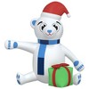 vidaXL Christmas Inflatable Teddy Bear LED 94.5" - 3 of 4