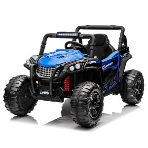12V Kids Ride On Car, Electric Off-Road Vehicle with Remote Control, 4-Wheel Suspension LED Lights & Bluetooth for 37Months-96Months - 1 of 4