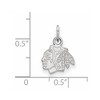 Black Bow Jewelry 14k White Gold Chicago Blackhawks NHL Extra Small Pendant - 2 of 3