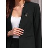 INSPIRE CHIC Women's Outfit Business Work Blazers and Pencil Skirts with Brooch Pin Suit Set 2 Pcs - 4 of 4