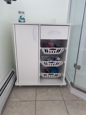 Compact Fruit Cabinet With 3 Baskets White - Polifurniture : Target