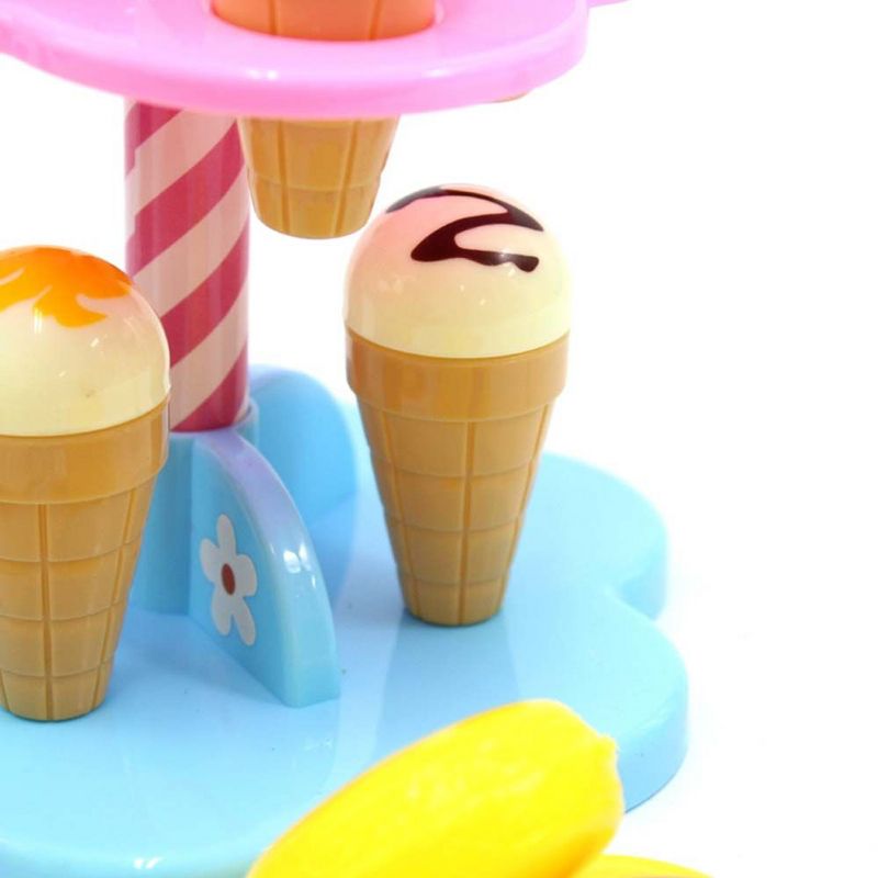 Insten 21 Piece Ice Cream Toys and Sweet Treats for Kids, Pretend Kitchen Accessories, 3 of 4