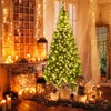 Tangkula 8 FT Artificial Xmas Tree 270° Christmas Tree with 1137 Evergreen Branch Tips 360 Warm White LED Lights  Green - 4 of 4