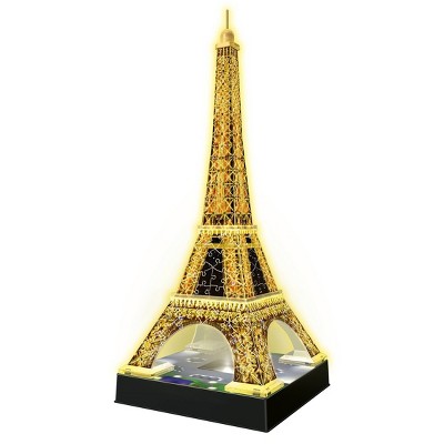 Eiffel Tower Night Edition 3D Puzzle with LED Lights