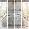 Sapphtopaz 8 Piece Comforter Set Bedding Sets Cotton Plant Flower Pattern Printing and Symmetric Print Reversible Quilt Set - 3 of 4