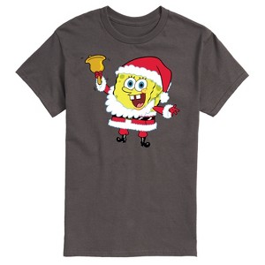 Men's - SpongeBob SquarePants - Spongebob Santa Christmas Short Sleeve Graphic T-Shirt - 1 of 4