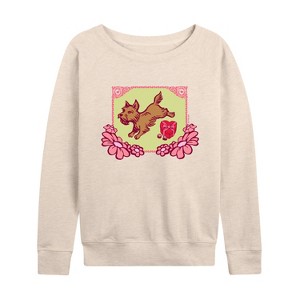 Women's - Wizard of Oz - Toto with Box of Chocolates Lightweight French Terry Slouchy - 1 of 4