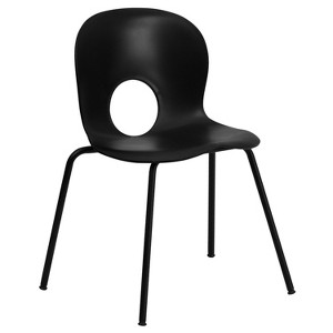 Emma and Oliver Multipurpose Designer Plastic Cafe Stack Chair - 1 of 4