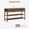 GOCAPTAIN 52" Industrial Console Table with 3 Storage Drawers – 3-Tier Metal Sofa and Entryway Table for Living Room, Hallway and Behind Couch - 2 of 4