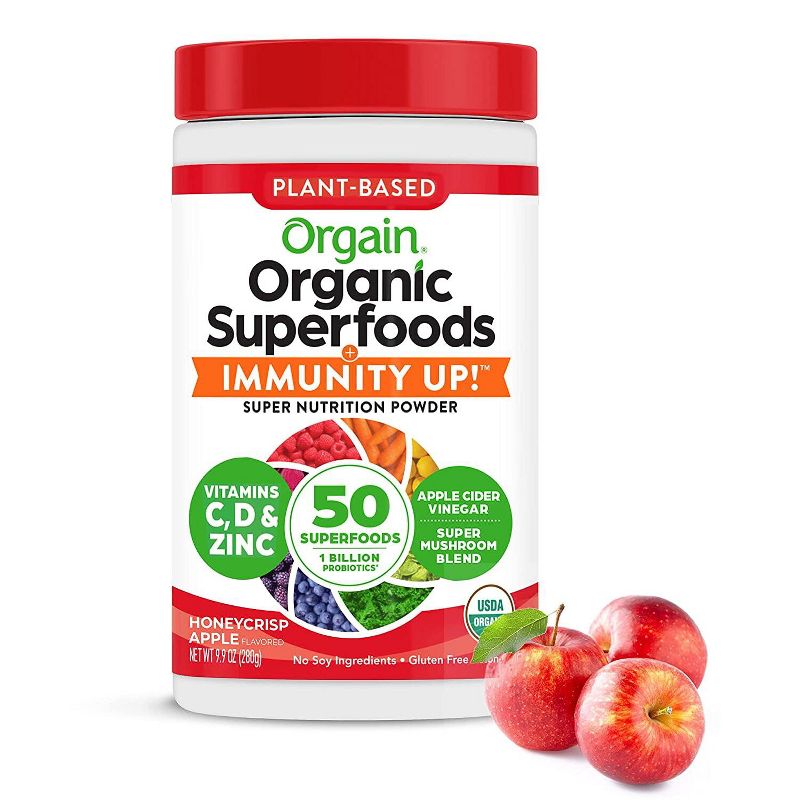Orgain Organic Superfoods + Immunity UP! Nutrition Food - Honeycrisp Apple - 9.9oz, 1 of 6