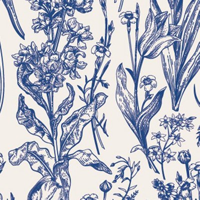 blue floral