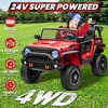 JOYRACER 24V 4WD 4-Wheeler Ride-On Truck Toys, 2-Seater Kids Electric Car w/ Remote, 7AH Battery, Spring Suspension, Bluetooth, Gift for Boys & Girls - 2 of 4
