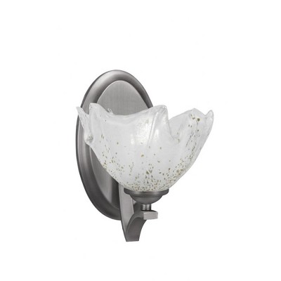 Toltec Lighting Zilo 1 - Light Sconce in  Graphite with 7" Gold Ice Shade
