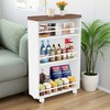 MAYEERTY 4-Tier Storage Cart, Slim Rolling Narrow Kitchen Cart for Small Place - 3 of 4