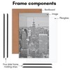 Americanflat 16" x 24" Poster Frame in Black - Set of 3 - 16x24 Frame with Slimline Molding, Plexiglass Cover - 3 of 4