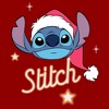 Womens Lilo & Stitch Christmas Hat Portrait Stars Stitch T Shirt - 2 of 4
