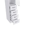 ORRD 68 Inch White Linen Cabinet with 4 Drawers & 3 Shelves, Tall Storage Closet Organizer with Metal Handles - 4 of 4