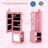 Infans Kids Jewelry Cabinet Standing Children Jewelry Organizer with Full-Length Mirror - 2 of 4