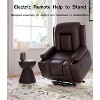 Electric Lift Recliner Chair with Heated Massage - PU Leather Power Recliner Adjustable Back & Leg, Mobility Support - 4 of 4