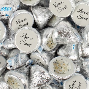Wedding Candy Chocolate Party Favors by Just Candy (Hershey's Kisses, Miniatures or Both)  - Floral - 1 of 1