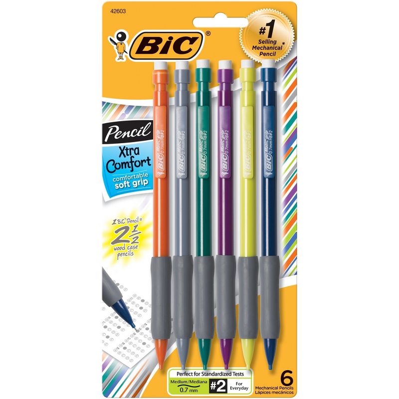 BIC® Matic Grip® Mechanical Pencils, 0.7mm, 5 Per Pack, 6 Packs, 2 of 3