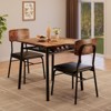 3-Piece Dining Table Set for 2 with Storage Rack, Wood Kitchen Table with Upholstered Chairs Set of 2 - 3 of 4