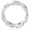 Pompeii3 14k White Gold Solid Brushed Mens Heavy Weight Wedding Band - 2 of 4