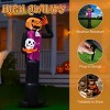 Syemin Inflatable Holiday Decorations 12FT Giant Halloween Inflatable Blow Up Decorations, Pumpkin Man Holding Skull, Multicolored, 30"*30"*72" - 4 of 4