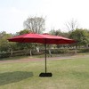 15x9Ft Large Double-Sided Rectangular Outdoor Twin Patio Market Umbrella with light and base- red - 4 of 4