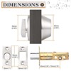 Itopfox 2 Pack Keyed Alike Single Cylinder Deadbolts Brushed Nickel, Keyway Keys Handleset, 3 Keys Anti-Theft Interior & Exterior Door Hardware - 4 of 4