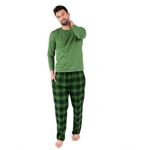 Leveret Mens Cotton Top Flannel Pant Christmas Pajamas - 1 of 3