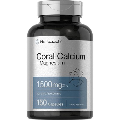 Horbaach Coral Calcium 1500mg with Magnesium | 150 Capsules
