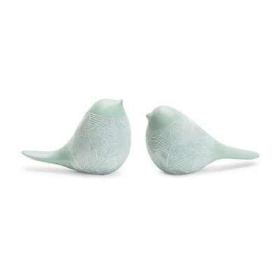 Melrose Modern Etched Bird Figurine (set of 4)