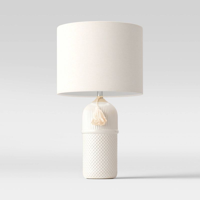 Large Assembled Ceramic Table Lamp White - Threshold™, 1 of 13