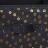 Design Imports Nonwoven Polyester Cube Small Dots Black/Gold Square 11X11X11 Set/2 - 3 of 4