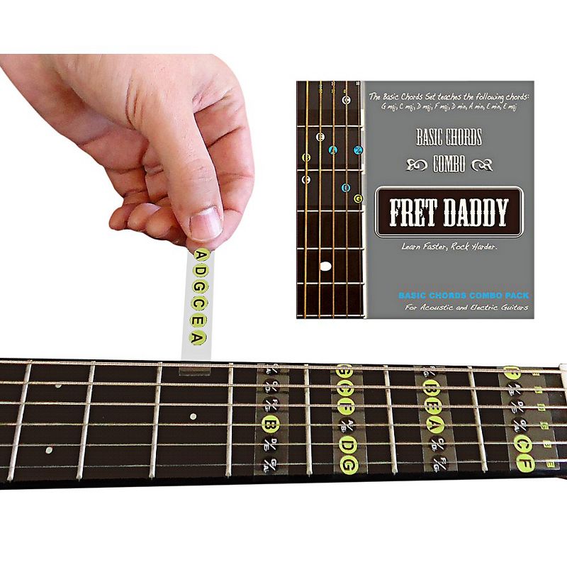 Fret Daddy The Basic Chords Combo Pack for Electric/Acoustic Guitar, 1 of 2