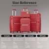 Lyngins 14/20/24/28 Inch 4PCs Hardside Luggage Sets with TSA Lock,Aluminum Handle,Carry on Luggage,Expanable Lightweight Family Suitcase Sets - 3 of 4