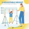 NAYSAYE Kids Gymnastics Bar Adjustable Folding Horizontal Kip Bar with Shock Absorption for Home Use, Green, 58.30"*41.30"*50.50" - 3 of 4