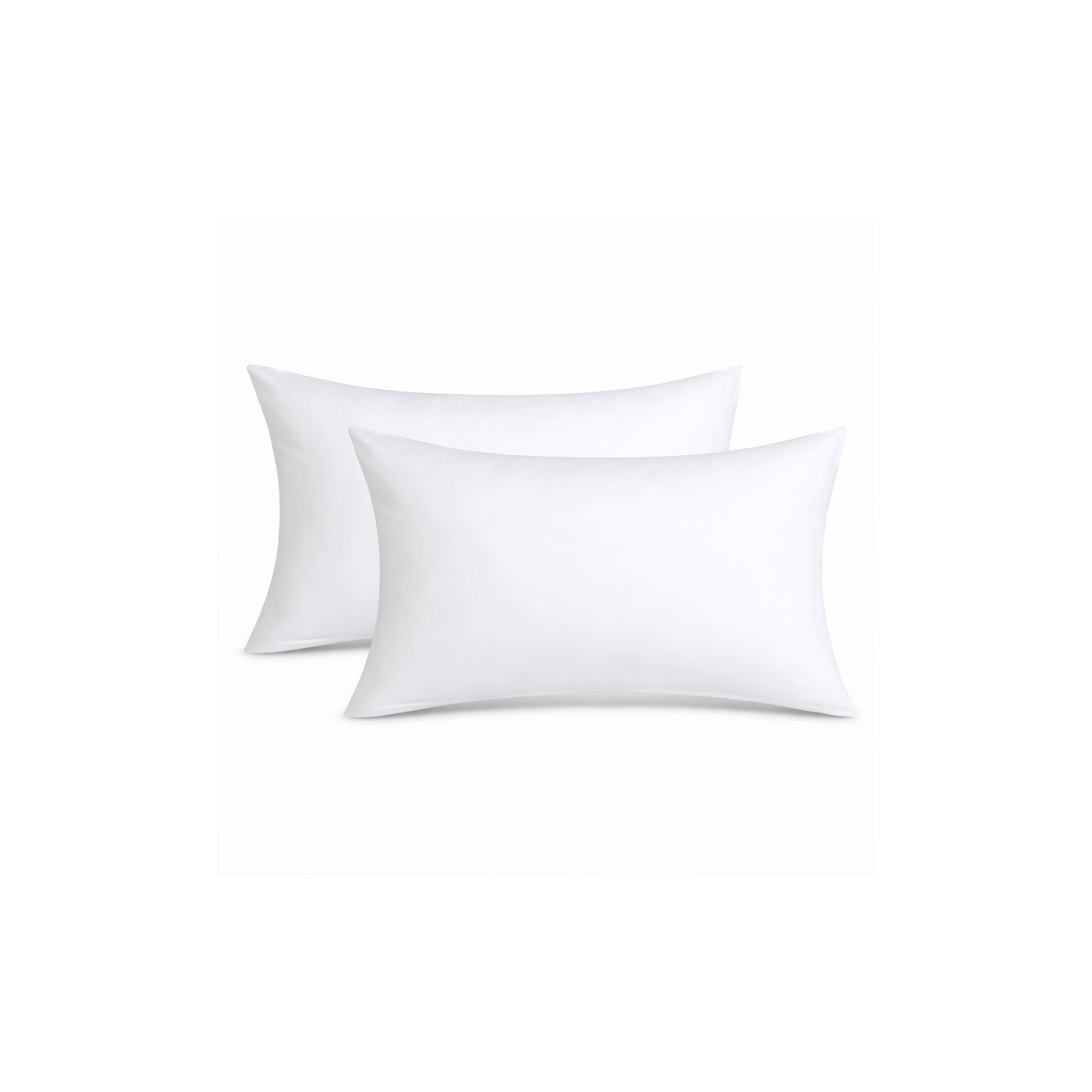 Covers&All Throw Pillow Inserts, Durable Soft 65 GSM Non-Woven Fabric with 15D Silicon Fiber Filling, Rectangle 12 in x 20 in, White