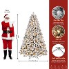 4.5-9Ft Pre-Lit Christmas Tree, Premium Snow Flocked Automatique Xmas Tree,with Branch Tips & Warm Lights, Christmas Tree Holiday Decoration - 2 of 4