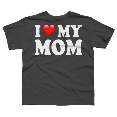 Boy's Design By Humans I Love My Mom Bold Text By Armytee T-shirt ...